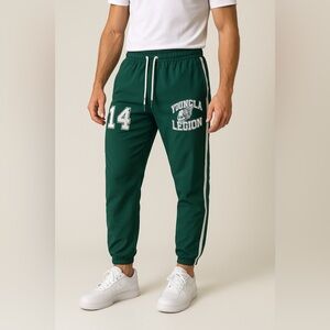 YoungLA Legion Jogger Pants #2107 – Green Athletic Track Pants (M)